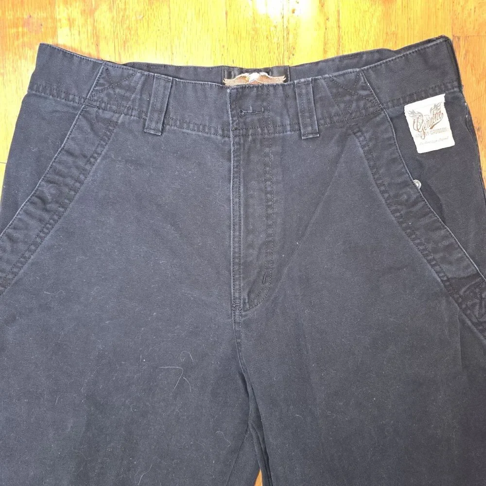 Harley Davidson Regular Straight Leg Size 32x31 Men Biker Missing Button